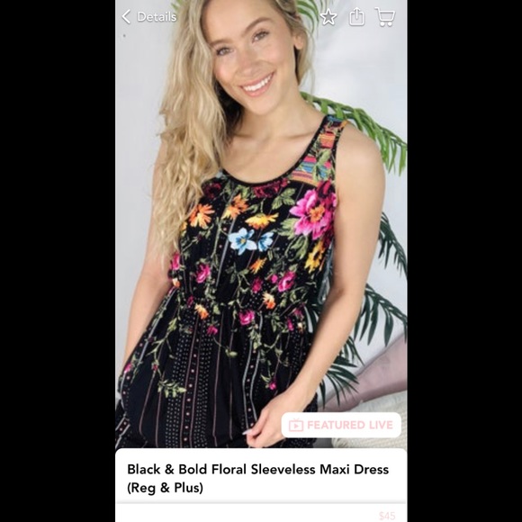 Gold Floral Seamless Maxi Dress | Poshmark